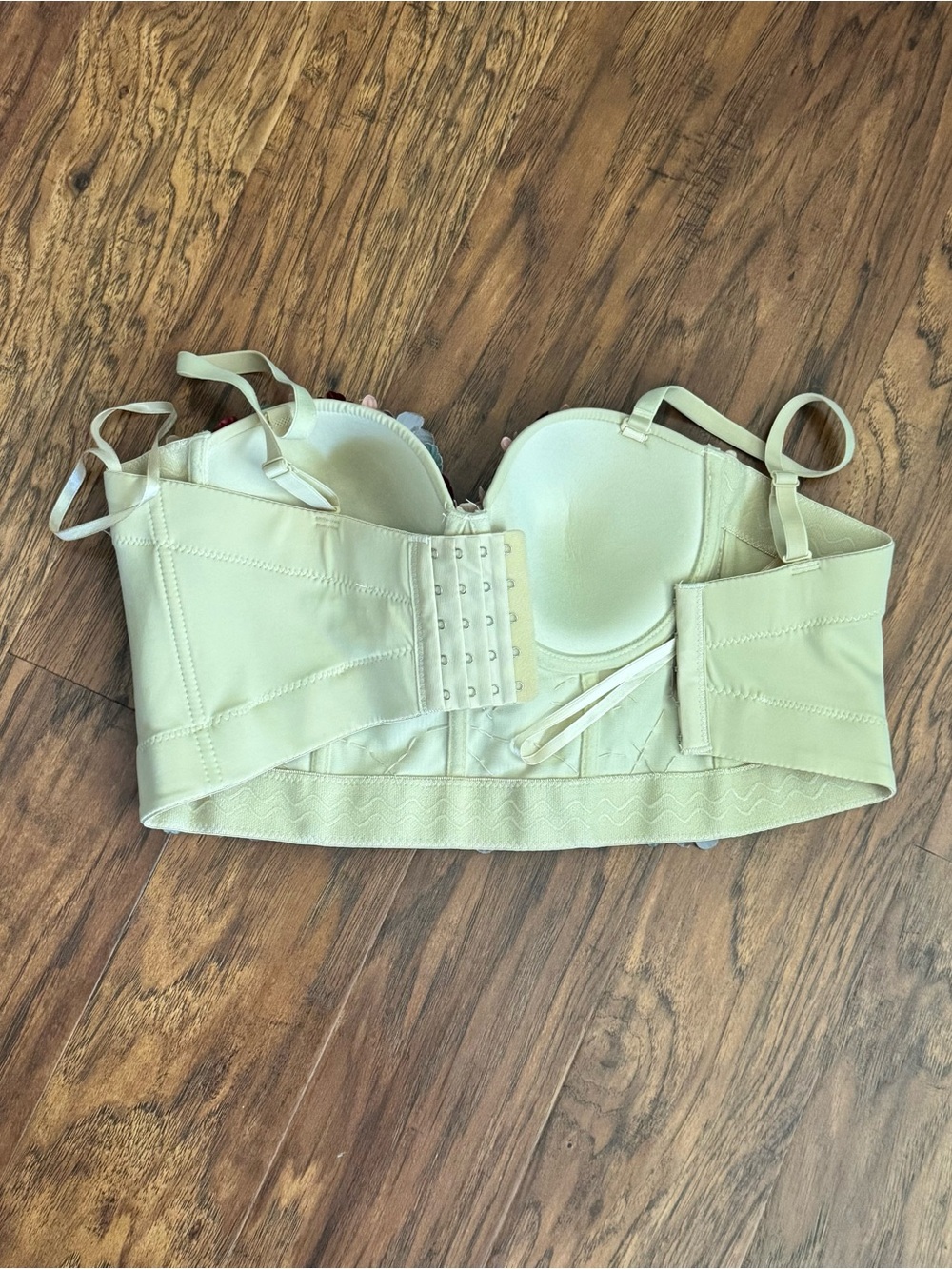 Julia by Love Floral‎ 3D Appliqué Bustier Crop Top Corset Size L Cottagecore - Picture 3 of 6